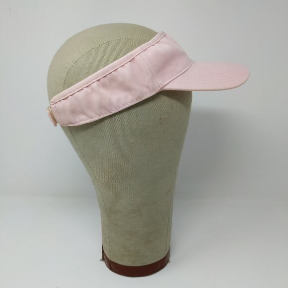 American Needle Strapback Sun Visor Hat Embroidered C Logo Pink - Picture 6 of 11